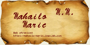 Mahailo Marić vizit kartica